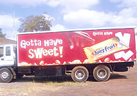 Juicy Fruit Truck Branding